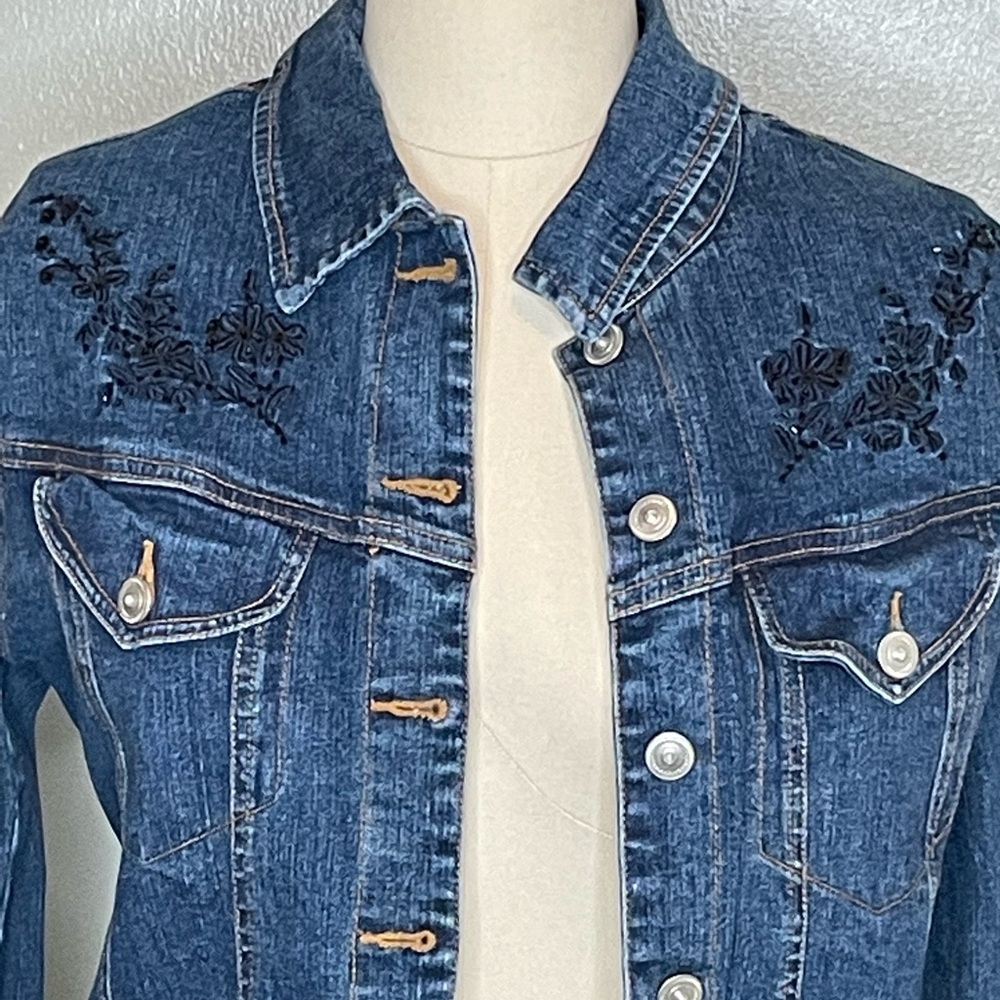 Andre sauvage, embroidered denim jacket